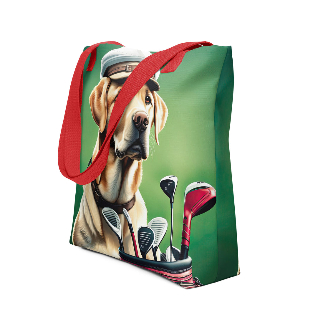 Tote bag-Labrador Retriever Golfer V2