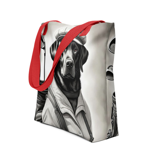 Tote bag- Labrador Retriever Golfer-V4