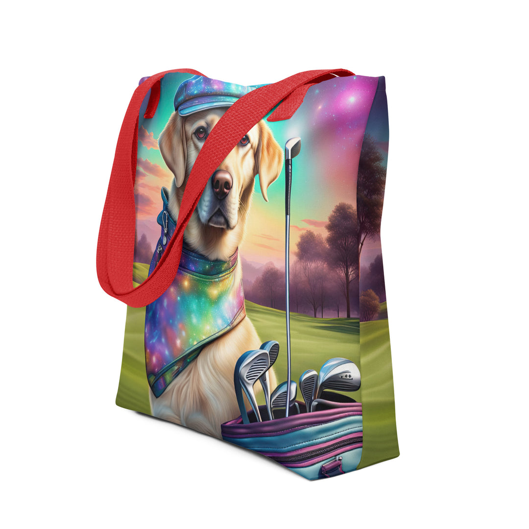 Tote bag-Labrador Retriever Golfer V6