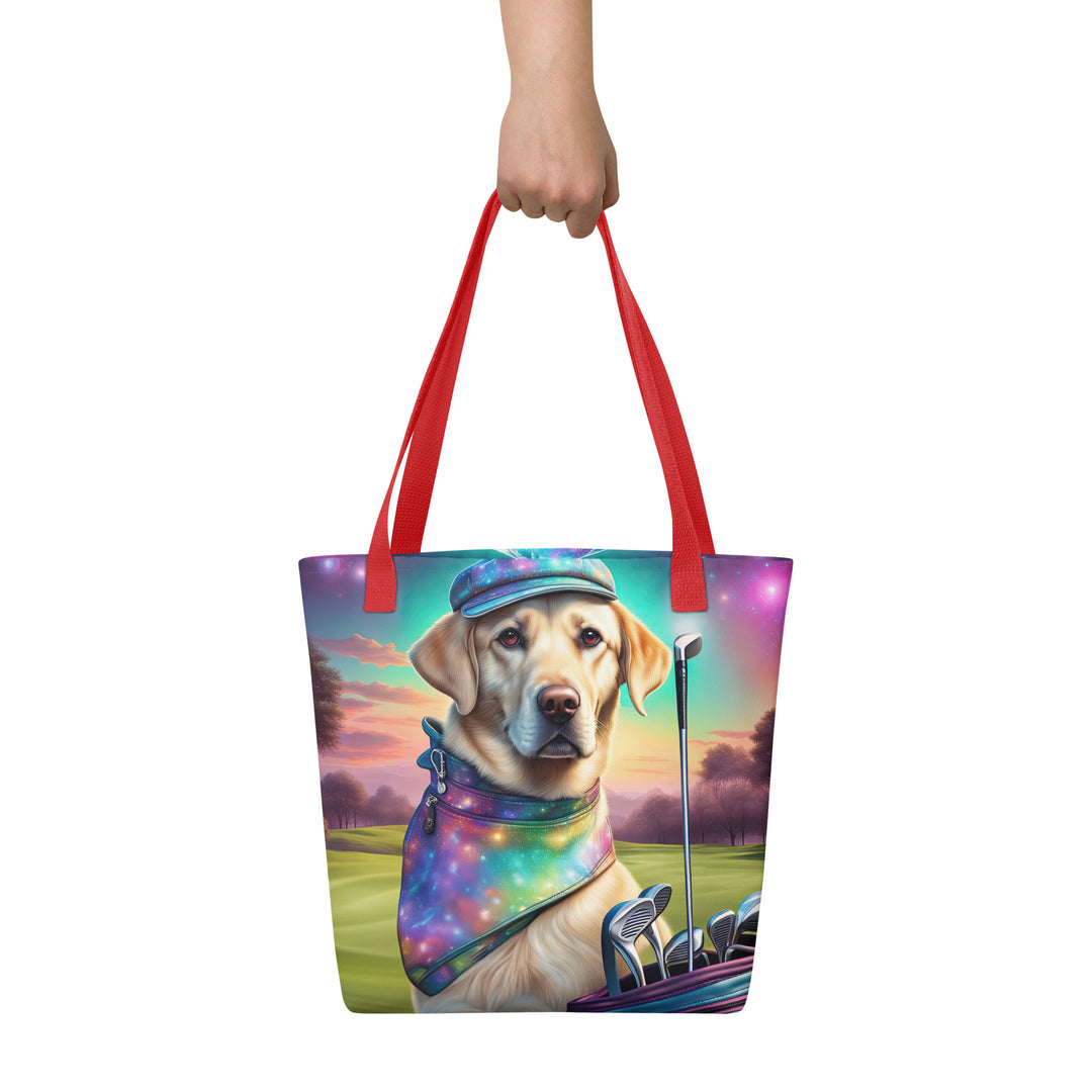 Tote bag-Labrador Retriever Golfer V6