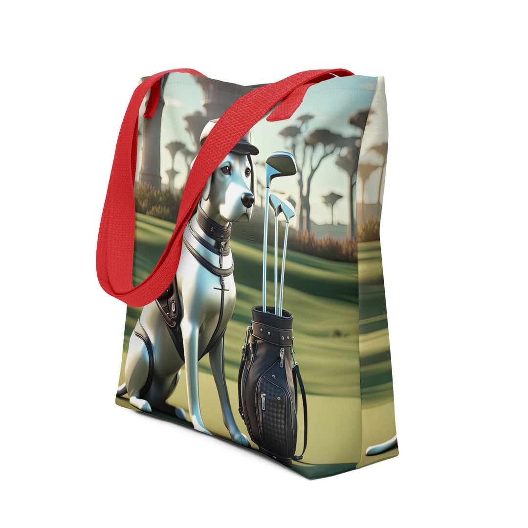 Tote bag-Labrador Retriever Golfer V9