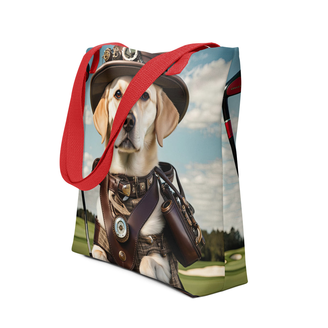 Tote bag-Labrador Retriever Golfer V10