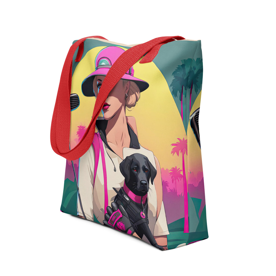 Tote bag-Labrador Retriever Golfer V13