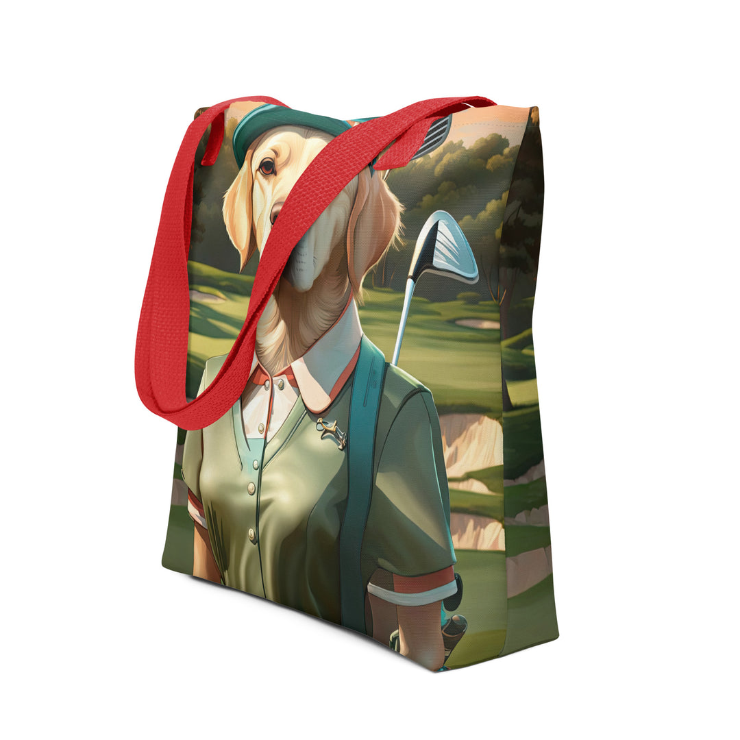 Tote bag-Labrador Retriever Golfer V15