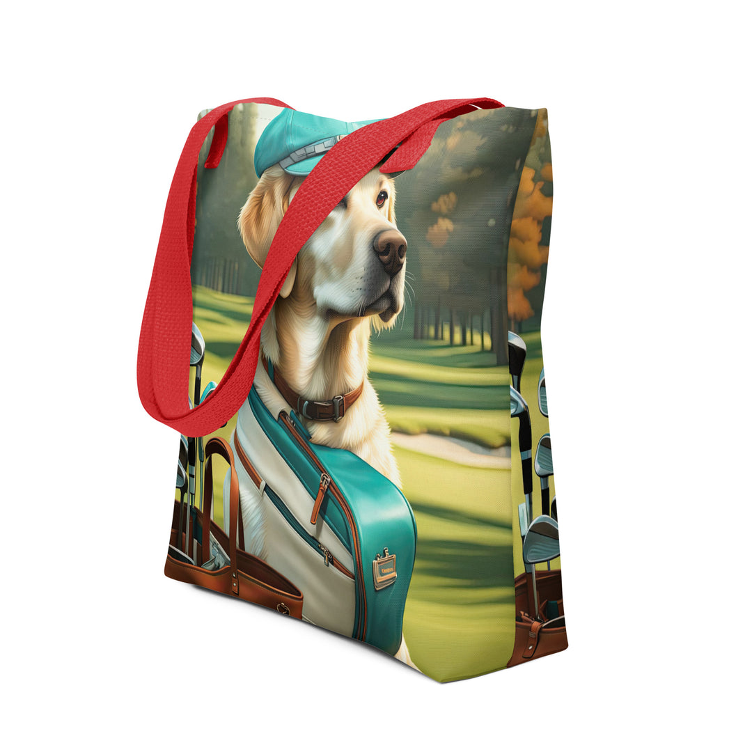 Tote bag-Labrador Retriever Golfer V16