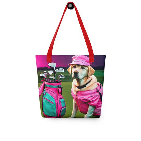 Tote bag-Labrador Retriever Golfer V18