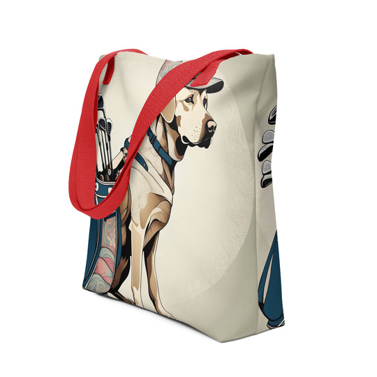 Tote bag-Labrador Retriever Golfer V19