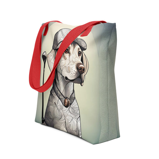 Tote bag-Labrador Retriever Golfer V20