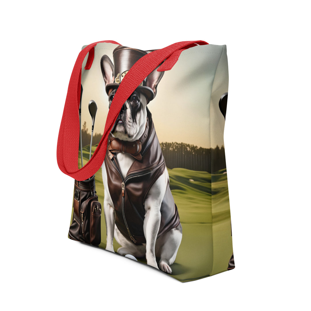 Tote bag-French Bulldog Golfer V15