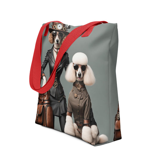 Tote bag-Poodle Golfer