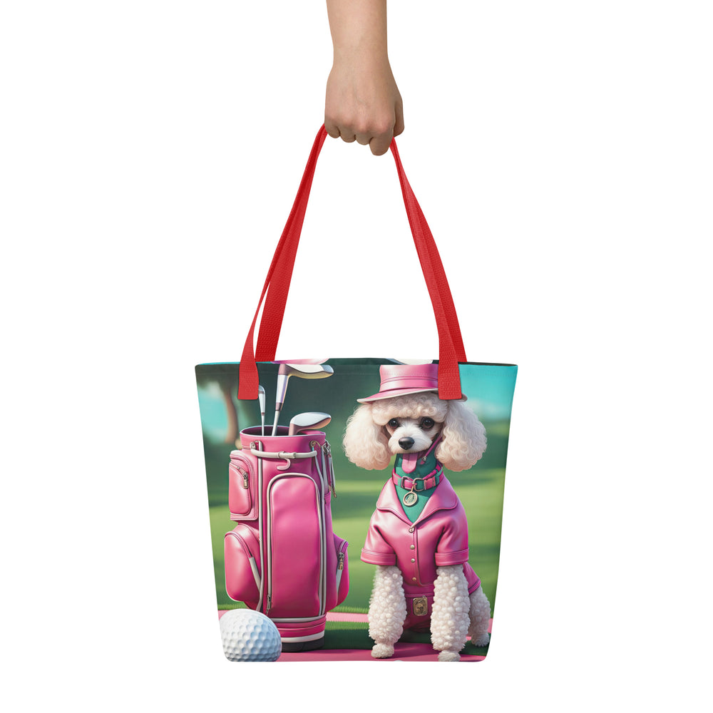 Tote bag-Poodle Golfer V2