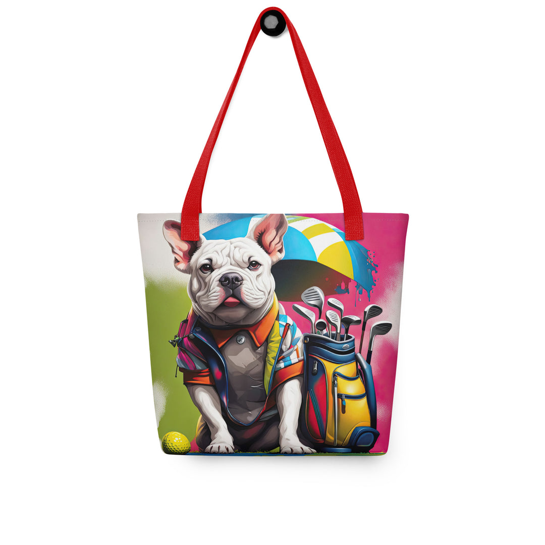 Tote bag-Bulldog Golfer V5