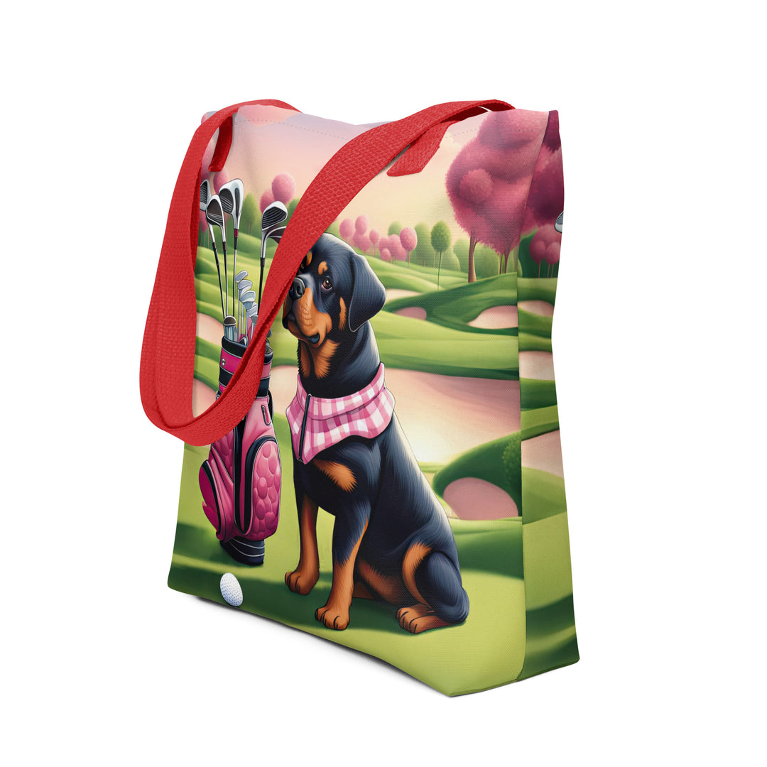 Tote bag-Rottweiler Golfer V4