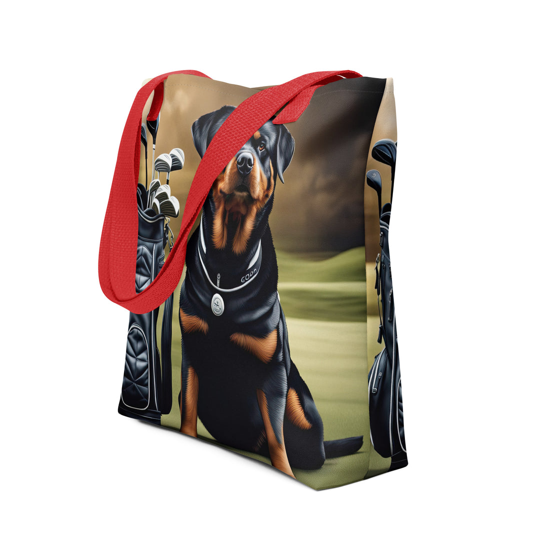 Tote bag-Rottweiler Golfer V5