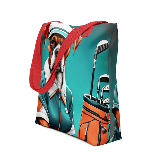 Tote bag-Boxer Golfer V4