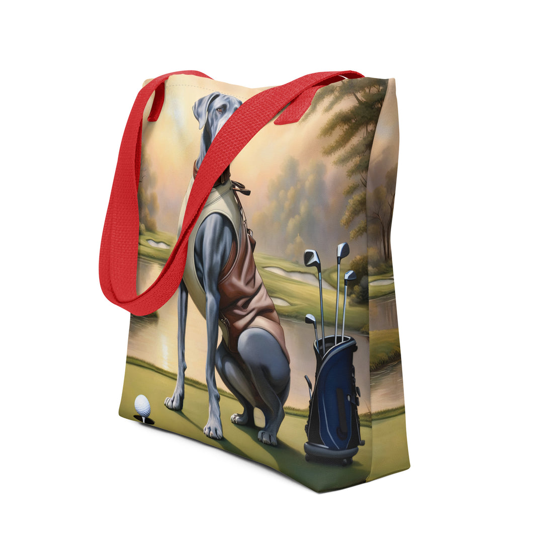 Tote bag-Great Dane Golfer