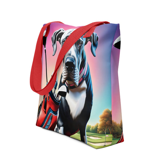 Tote bag-Great Dane Golfer V2