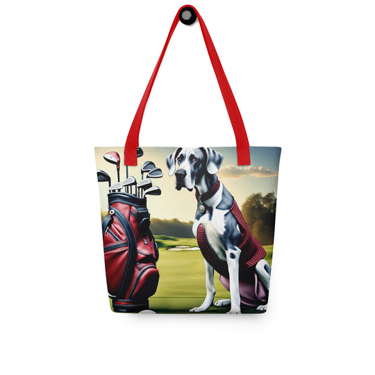 Tote bag-Great Dane Golfer V3