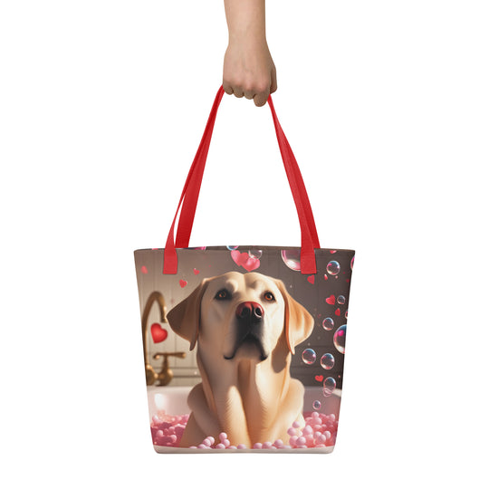 Tote bag-Labrador Retriever Romantic