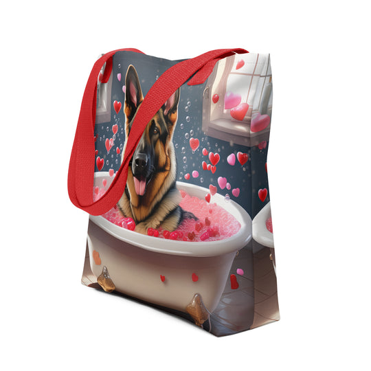 Tote bag-German Shepherd Romantic