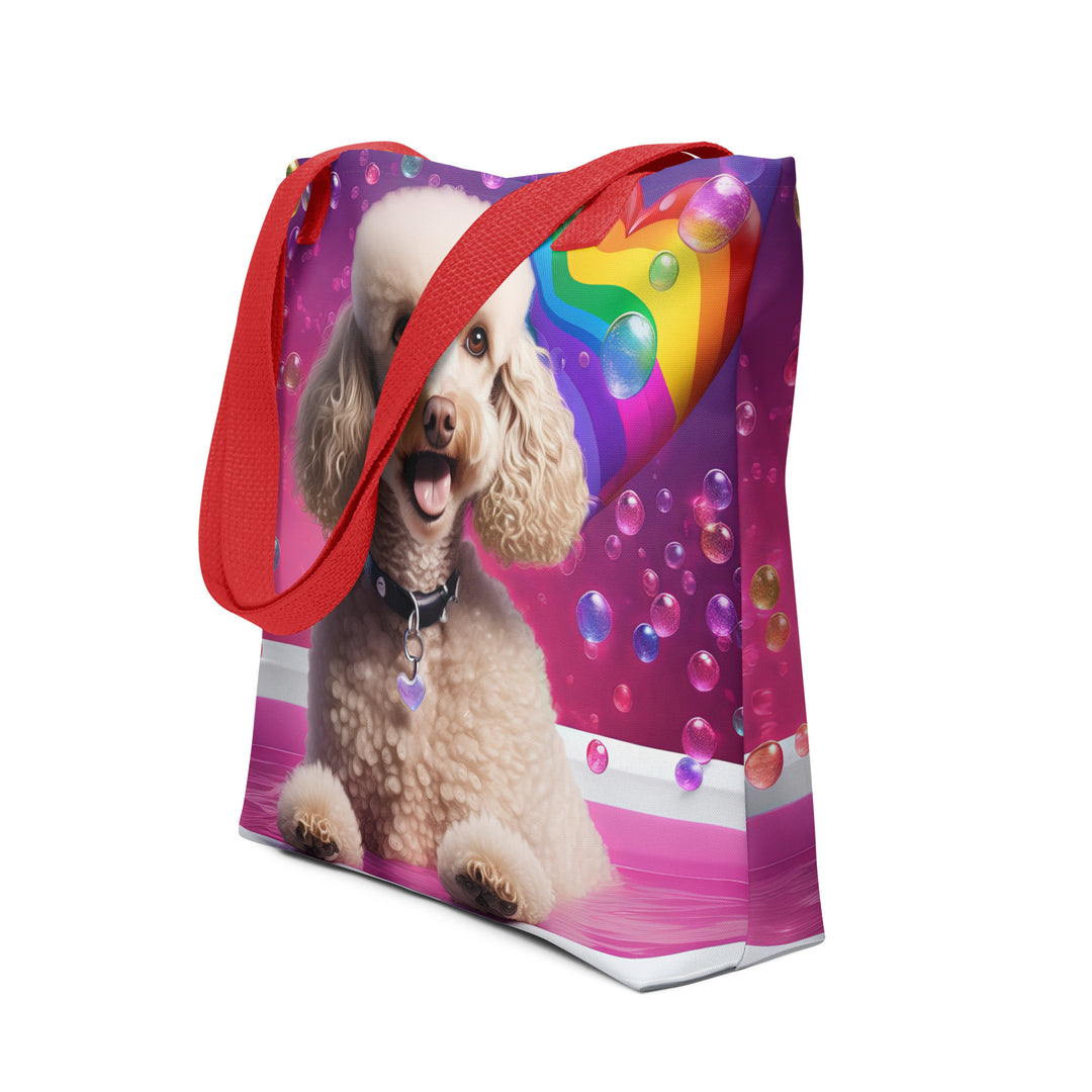 Tote bag-Poodle Romantic