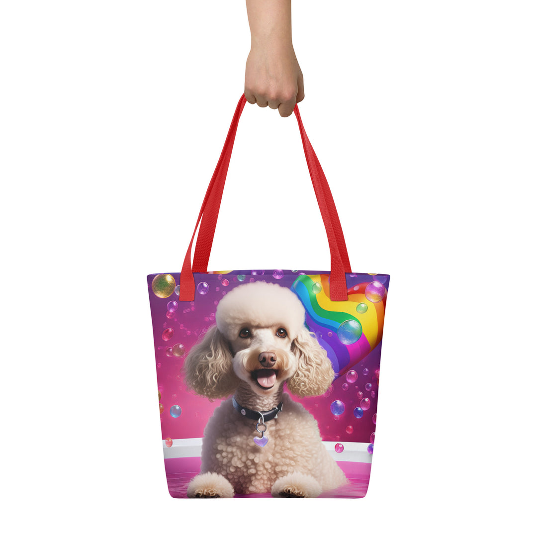 Tote bag-Poodle Romantic