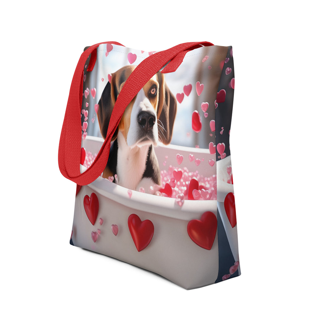 Tote bag-Beagle Romantic