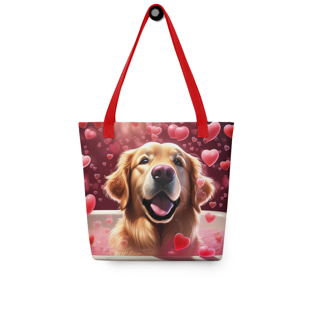 Tote bag-Golden Retriever Romantic V3