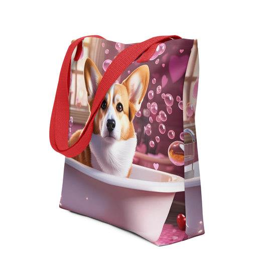 Tote bag-Pembroke Welsh Corgi Romantic