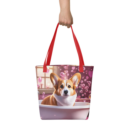 Tote bag-Pembroke Welsh Corgi Romantic