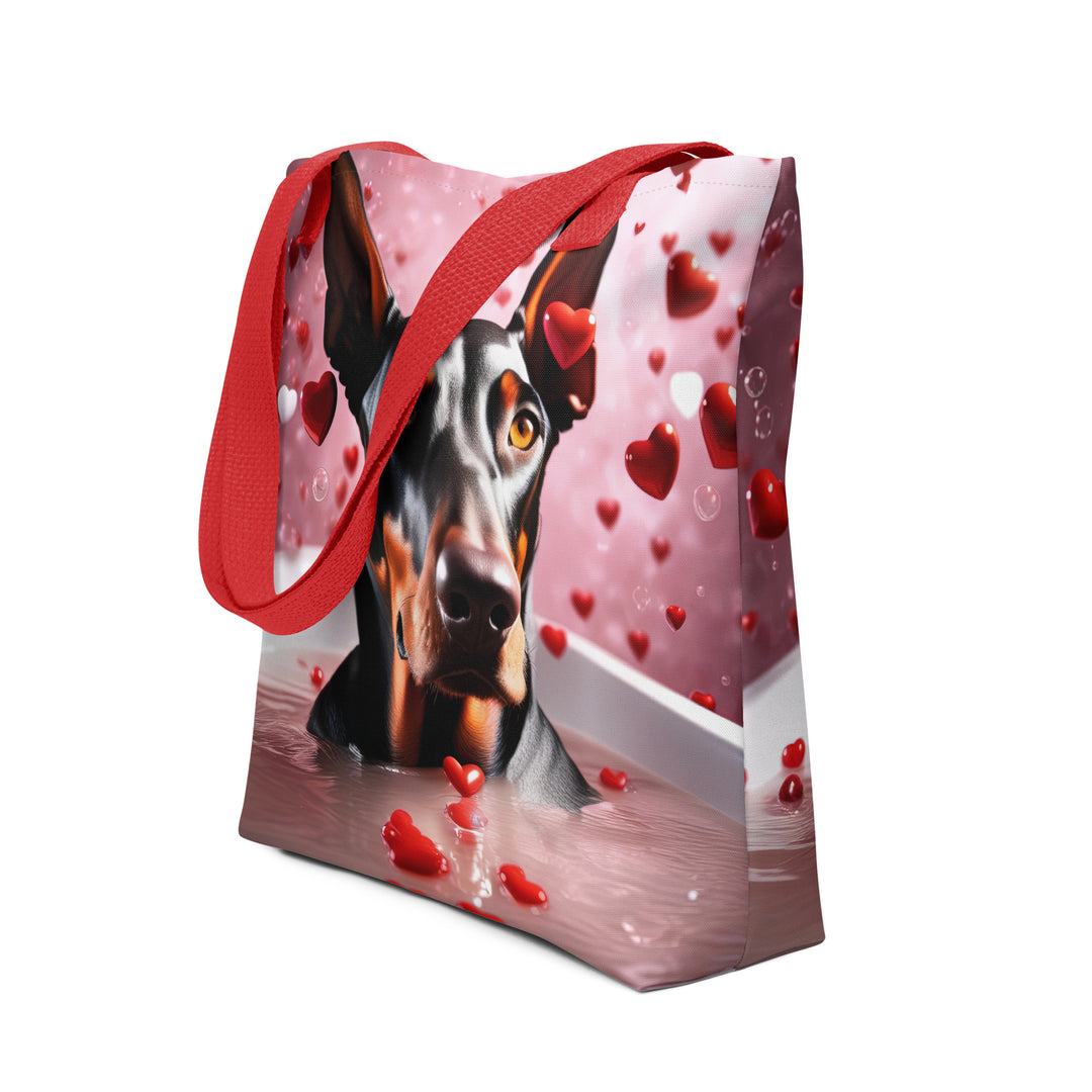 Tote bag-Doberman Pinscher Romantic