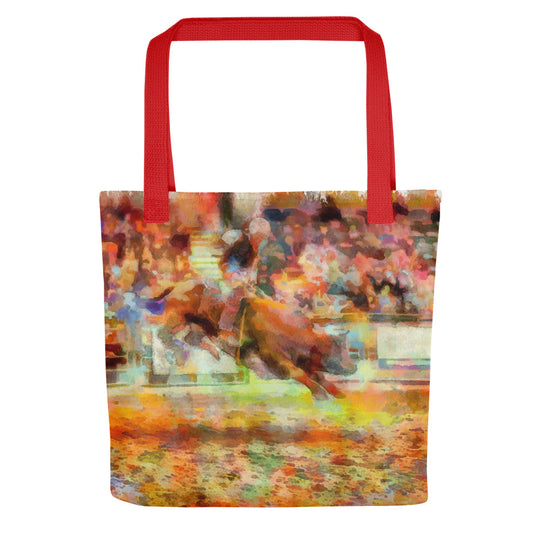 Tote bag - cowboy riding a bull v2