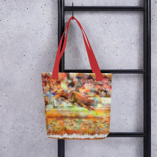 Tote bag - cowboy riding a bull v2