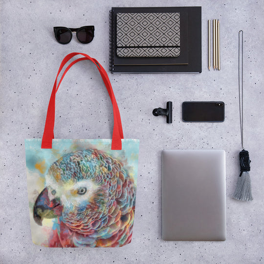 Tote bag - african grey parrot