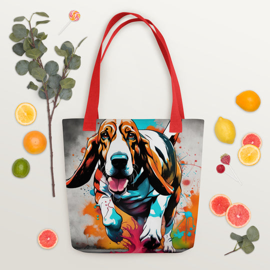 Tote bag-Basset Hound