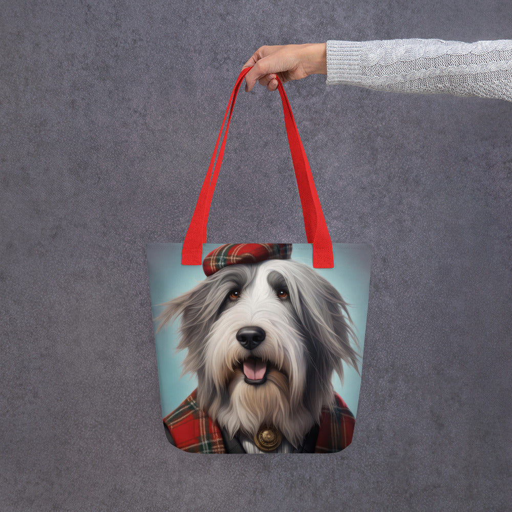 Tote bag-Bearded Collie