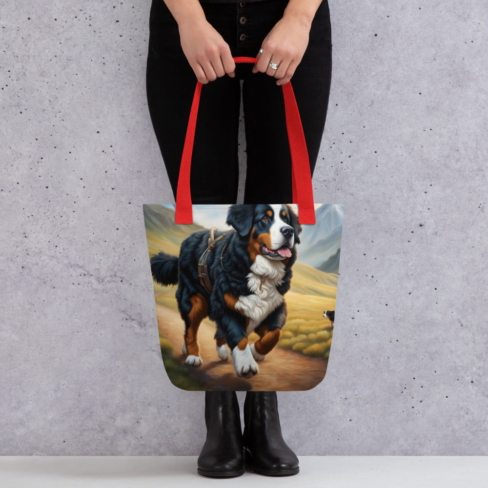 Tote bag-Bernese Mountain Dog