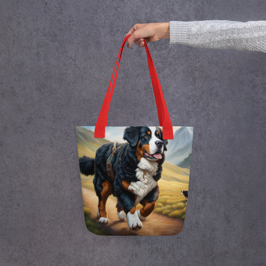 Tote bag-Bernese Mountain Dog