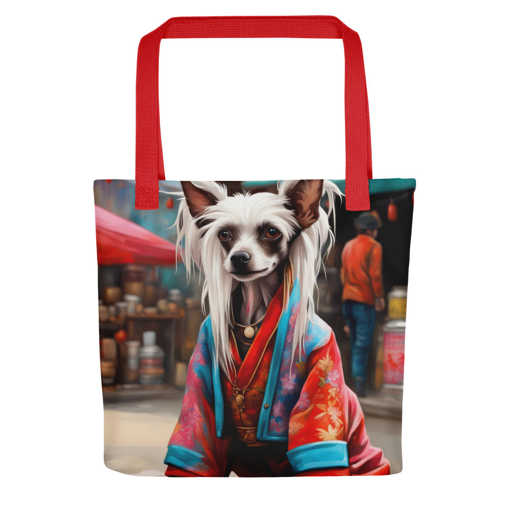 Tote bag-Chinese Crested Dog