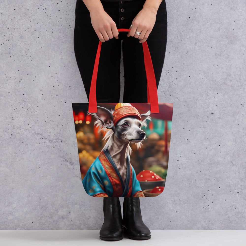 Tote bag-Chinese Crested Dog V2