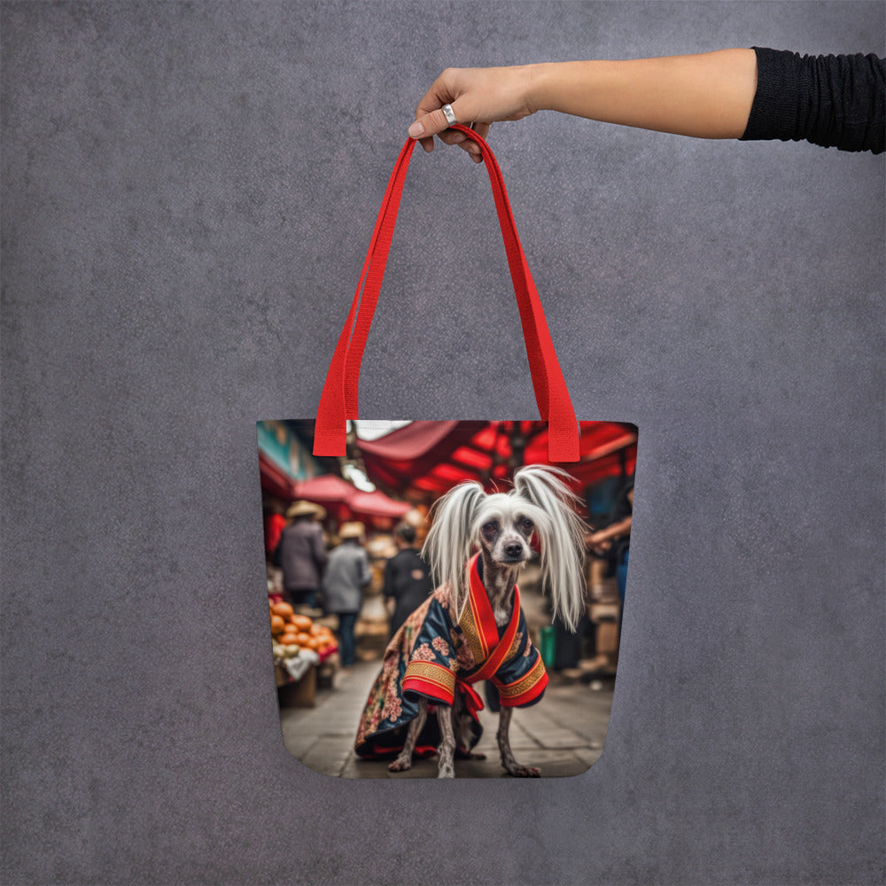 Tote bag-Chinese Crested Dog V3