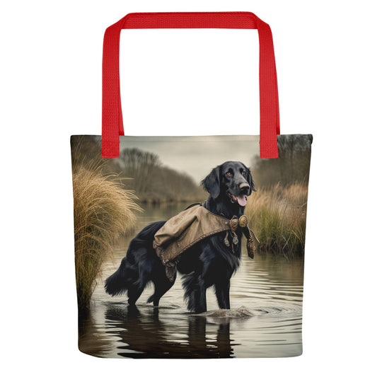 Tote bag-Flat-Coated Retriever