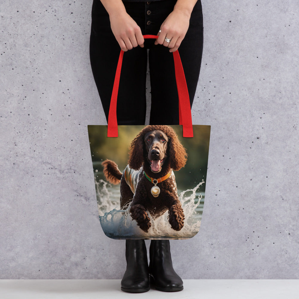 Tote bag-Irish Water Spaniel