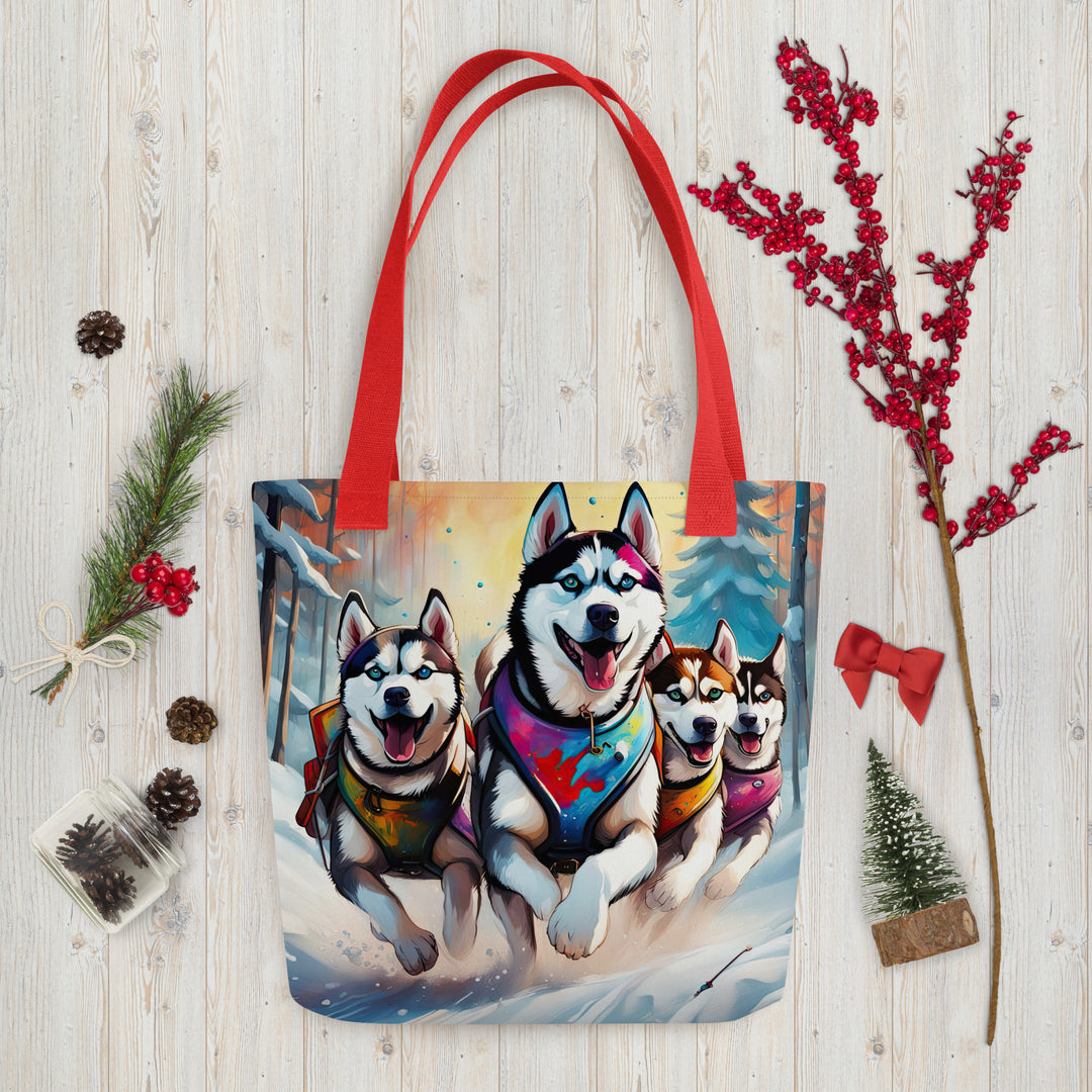 Tote bag-Siberian Husky V3