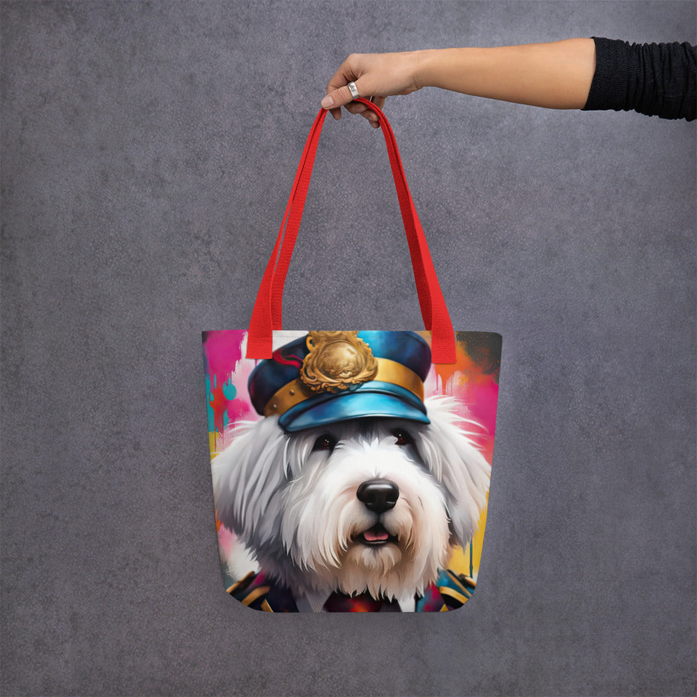 Tote bag-Old English Sheepdog V7