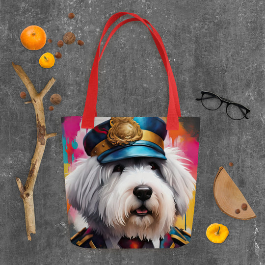 Tote bag-Old English Sheepdog V7