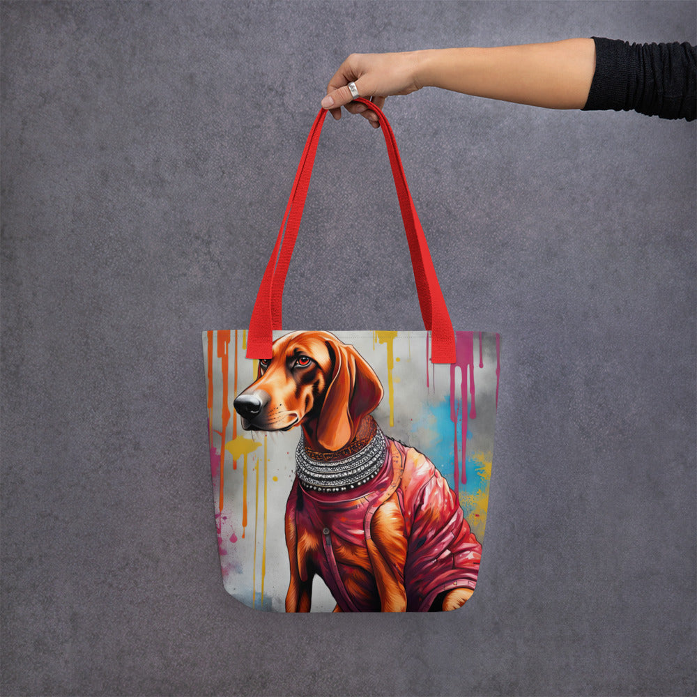 Tote bag-Redbone Coonhound V4