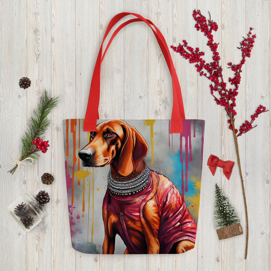 Tote bag-Redbone Coonhound V4