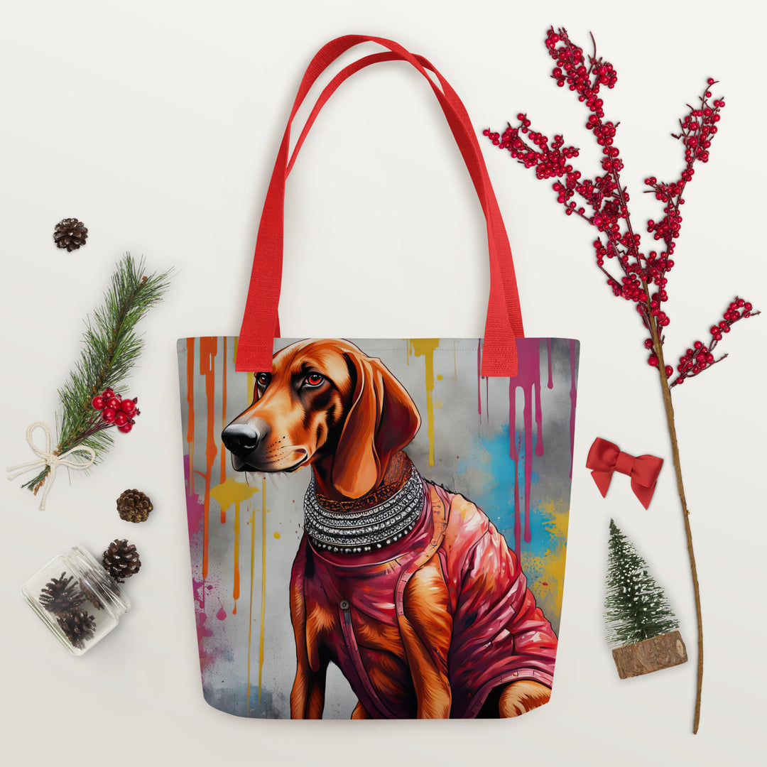 Tote bag-Redbone Coonhound V4