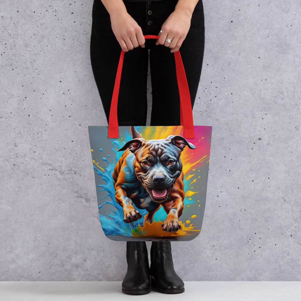 Tote bag-Staffordshire Bull Terrier